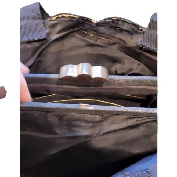 1940s Black Cord Purse With WWII Aviation Cadet Pin and Monogram Initials Pin - Picture 12 of 16